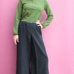 Pantalone Zoe in cotone e lana - Image 4