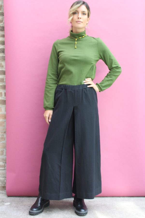 Pantalone Zoe in cotone e lana