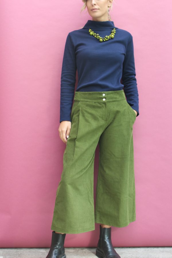 Pantalone Folk in velluto a coste di cotone