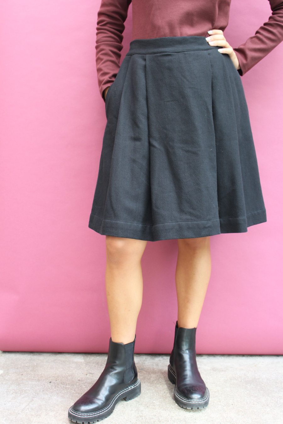 Gonna Orione in cotone e lana - Image 2