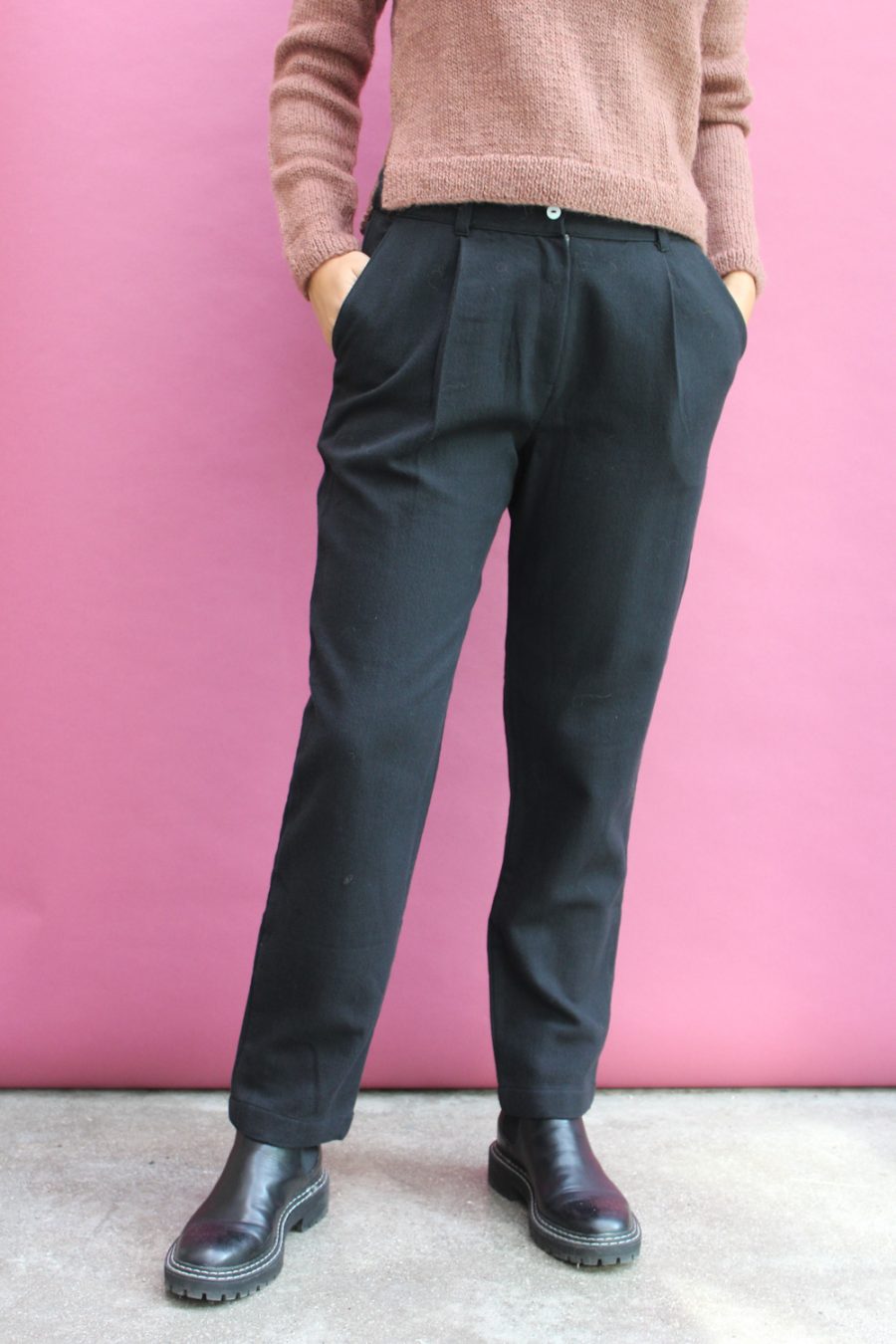 Pantalone Ambretta in cotone e lana - Image 2