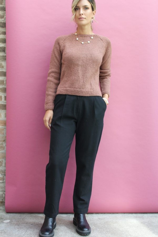 Pantalone Ambretta in cotone e lana