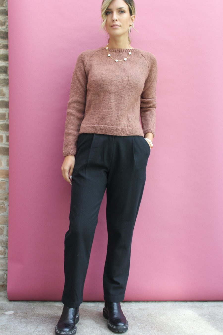 Pantalone Ambretta in cotone e lana