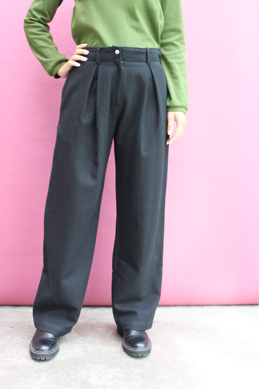 Pantalone Coronilla in cotone e lana - Image 2
