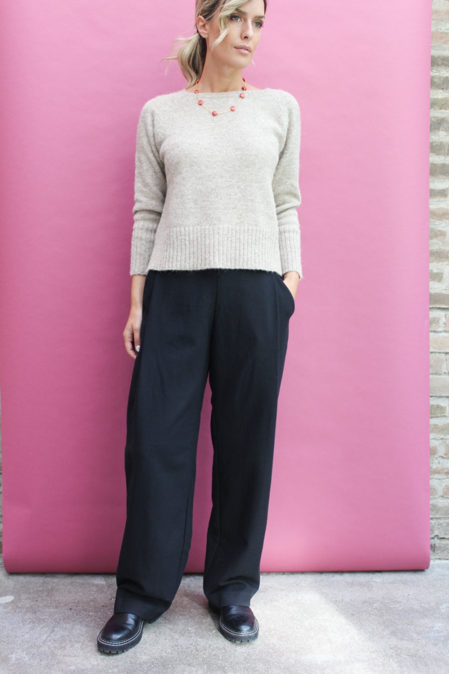 Pantalone Coronilla in cotone e lana - Image 6