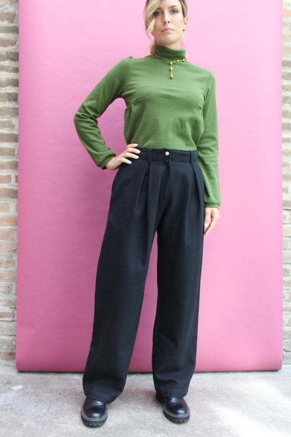 Pantalone Coronilla in cotone e lana