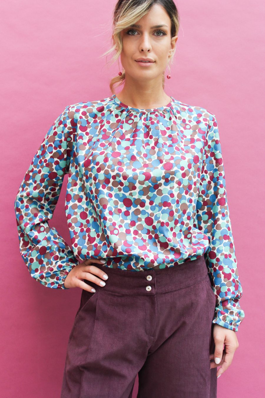 Blusa Bouquet in viscosa stampata - Image 3