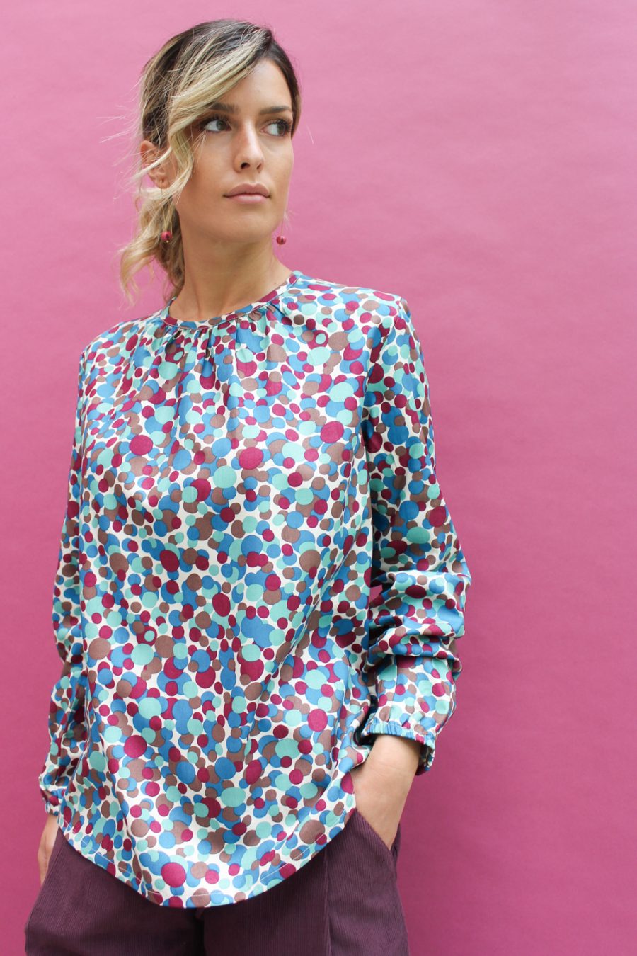 Blusa Bouquet in viscosa stampata - Image 5