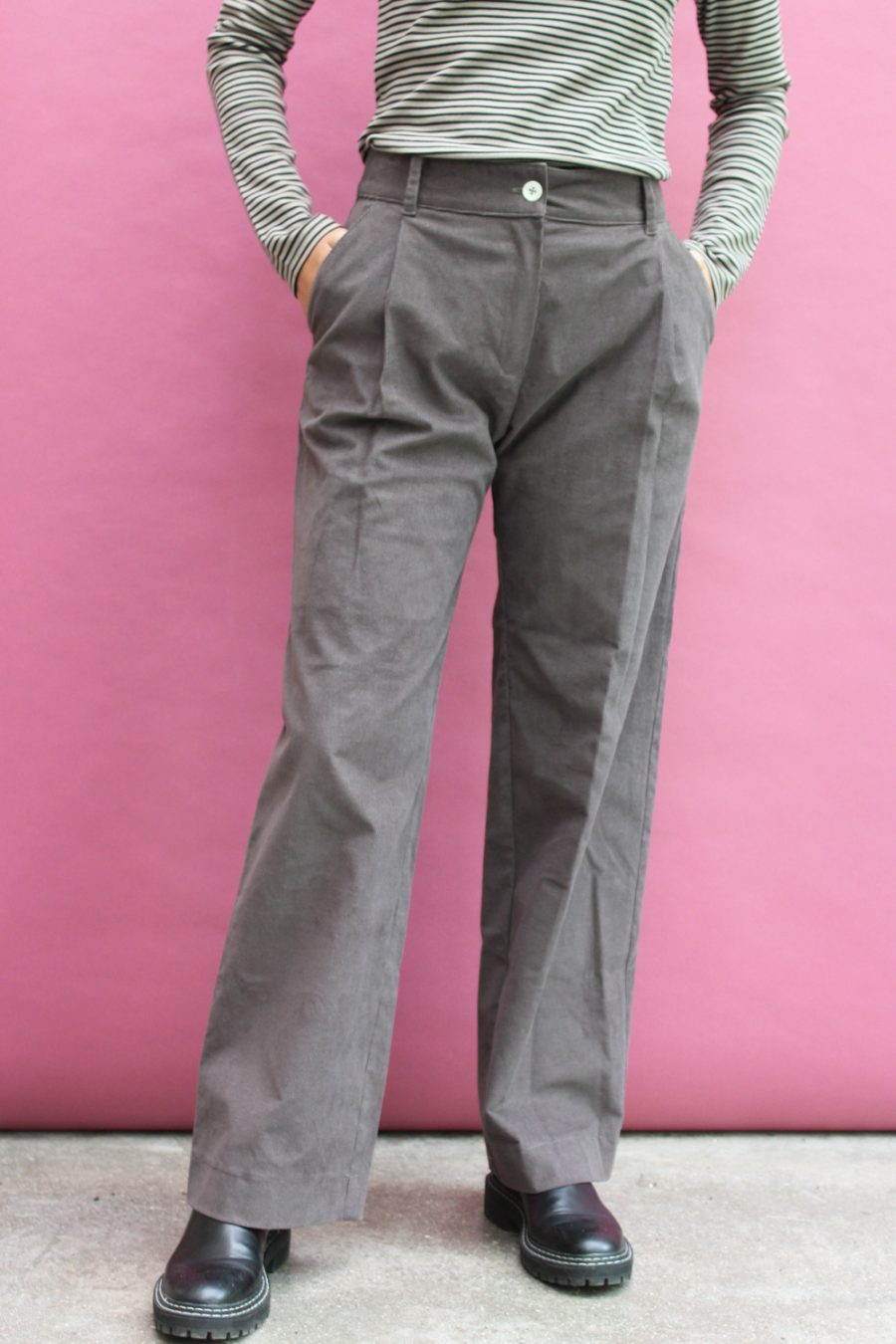 Pantalone Sinfonia in velluto a coste di cotone stretch - Image 3