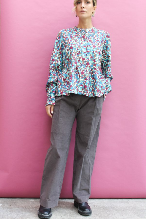 Pantalone Sinfonia in velluto a coste di cotone stretch