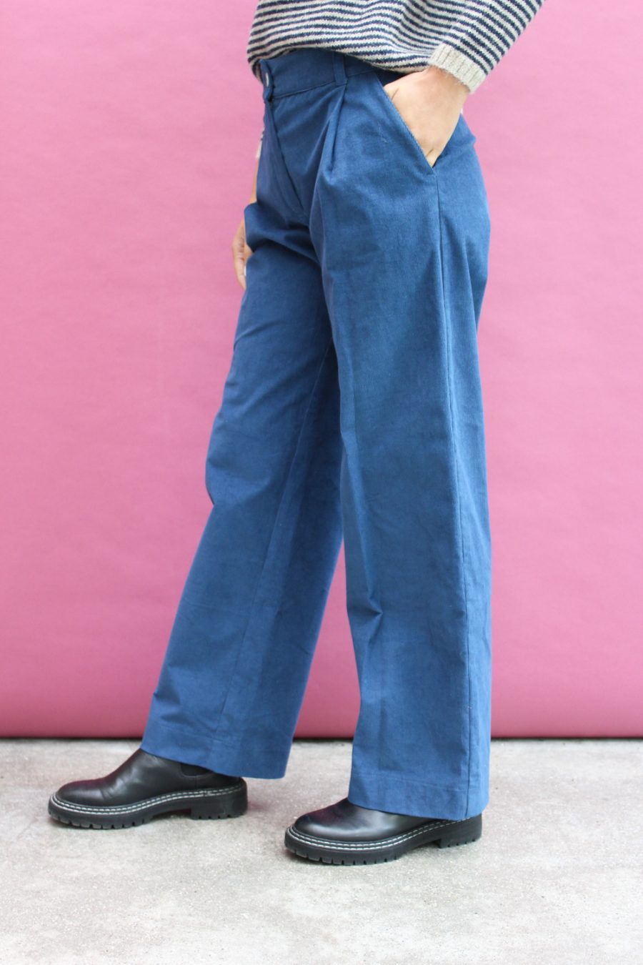 Pantalone Sinfonia in velluto a coste di cotone stretch - Image 3