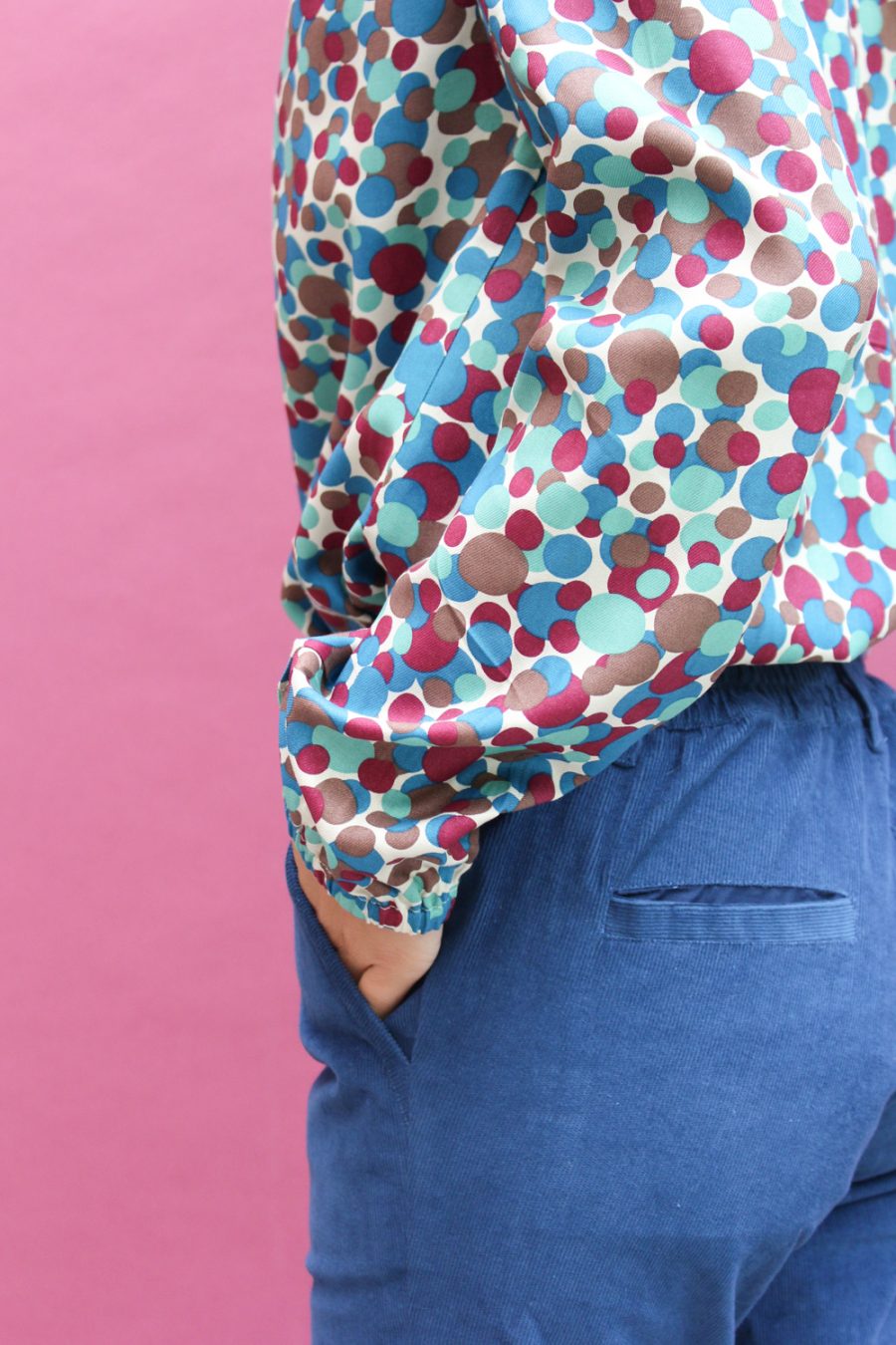 Pantalone Faggio in velluto a coste di cotone stretch - immagine 4
