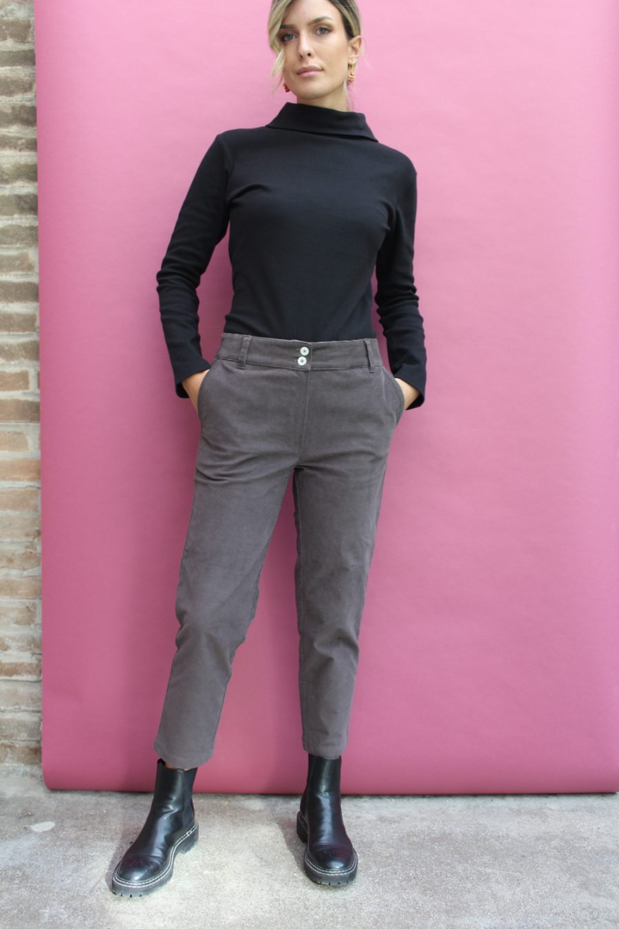 T-shirt a manica lunga Bateau Turtle in cotone interlock biologico