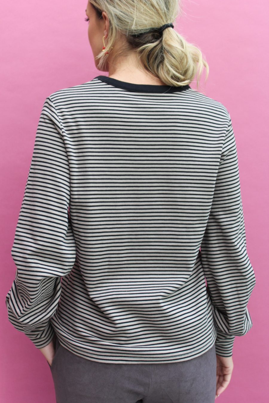 T-shirt a manica lunga Virgo in cotone interlock biologico - Image 5