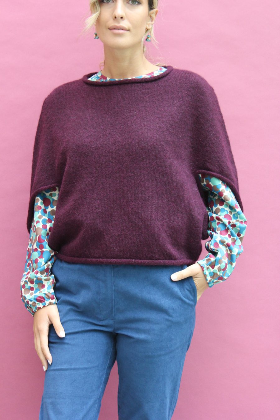 Poncho Anice in alpaca superfine - immagine 2