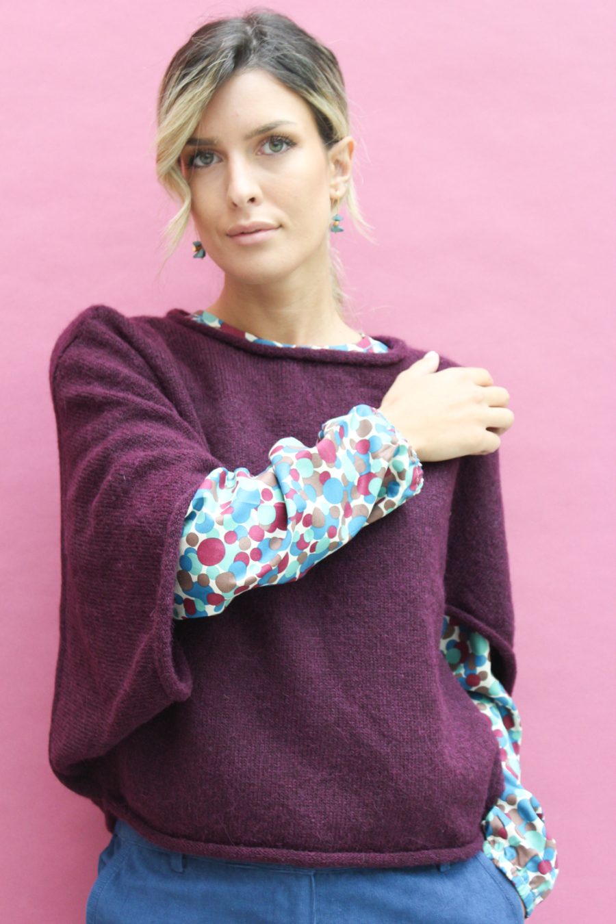 Poncho Anice in alpaca superfine