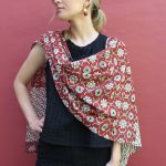 Stola in cotone stampa a mano blockprint disegno Girasole con colori vegetali