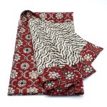 Stola in cotone stampa a mano blockprint disegno Girasole con colori vegetali - Image 5