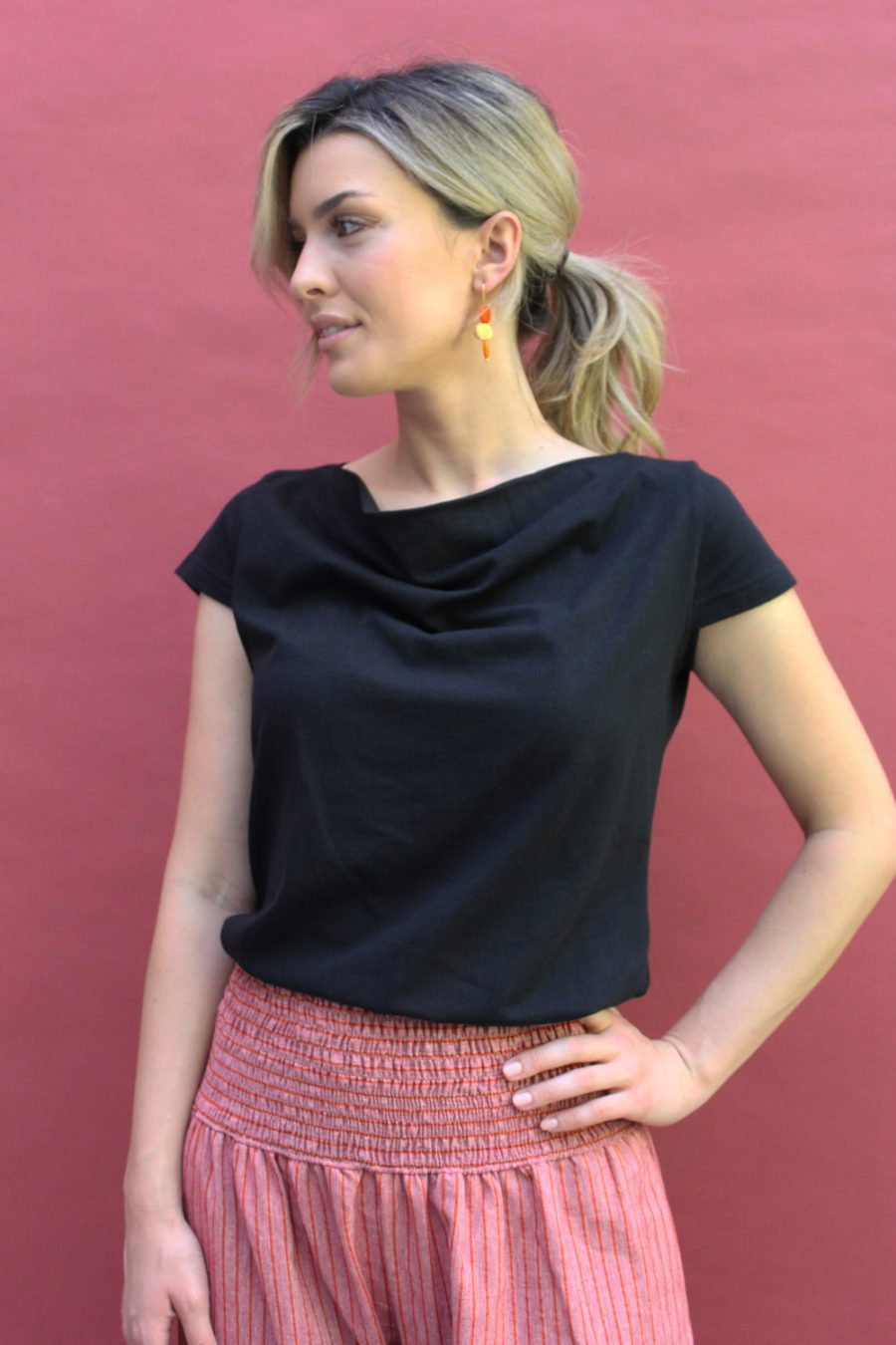 T-shirt Karina in jersey di cotone biologico stretch - Image 2