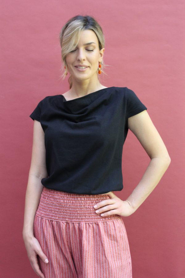 T-shirt Karina in jersey di cotone biologico stretch