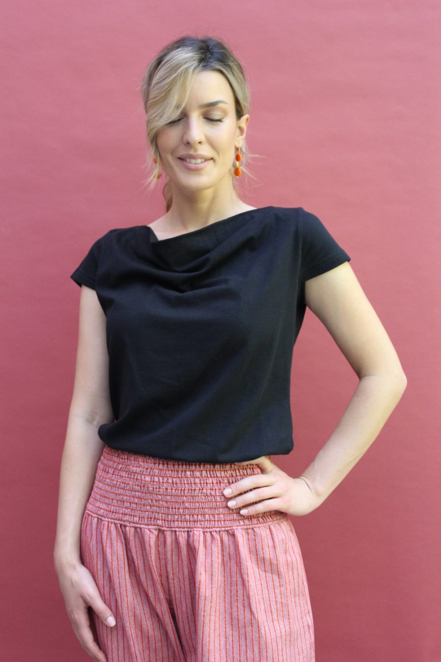 T-shirt Karina in jersey di cotone biologico stretch