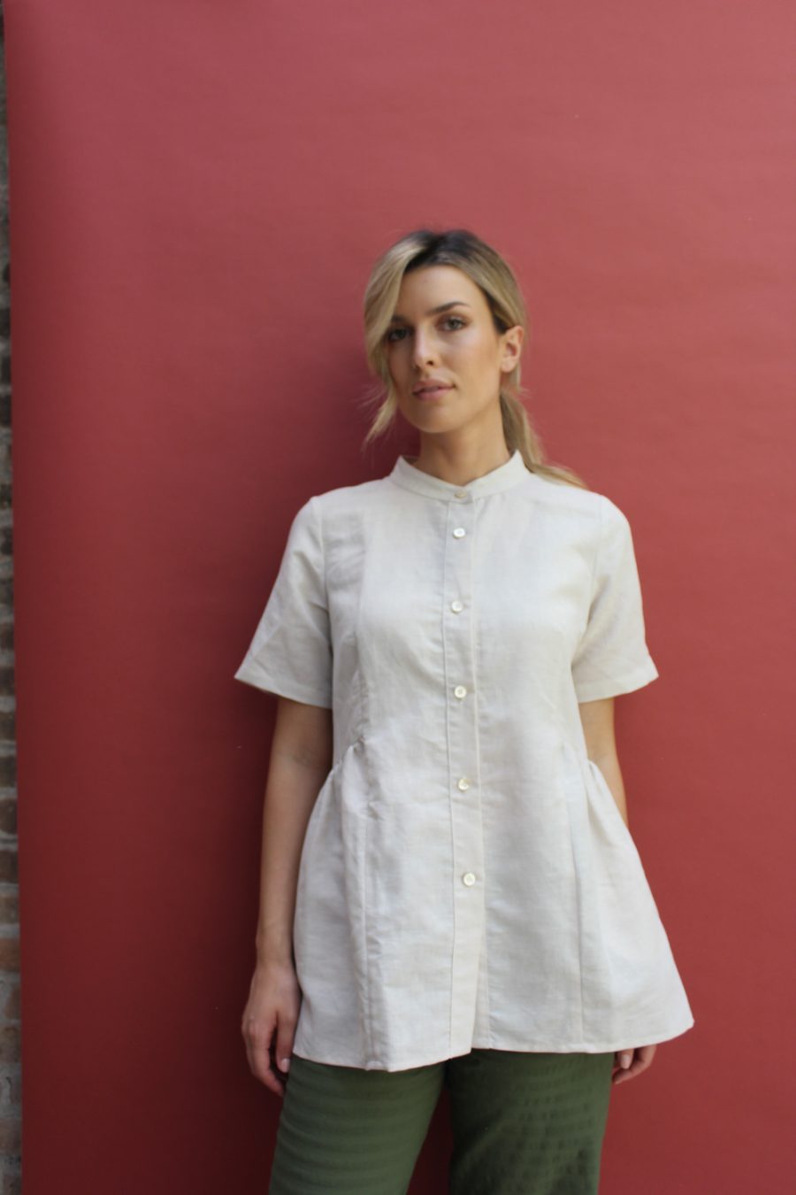 Camicia lunga Oriana in misto lino e cotone - immagine 2
