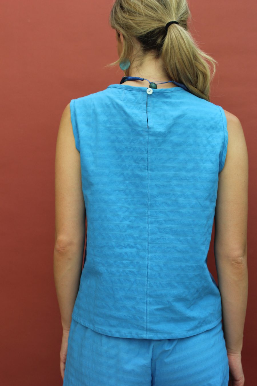 Top Uma in cotone seersucker - Image 2