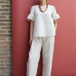 Pantalone Lea in misto lino e cotone - immagine 3
