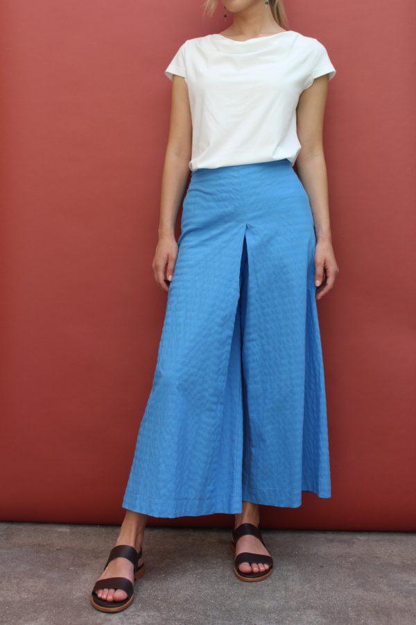 Pantalone Zoe in cotone seersucker