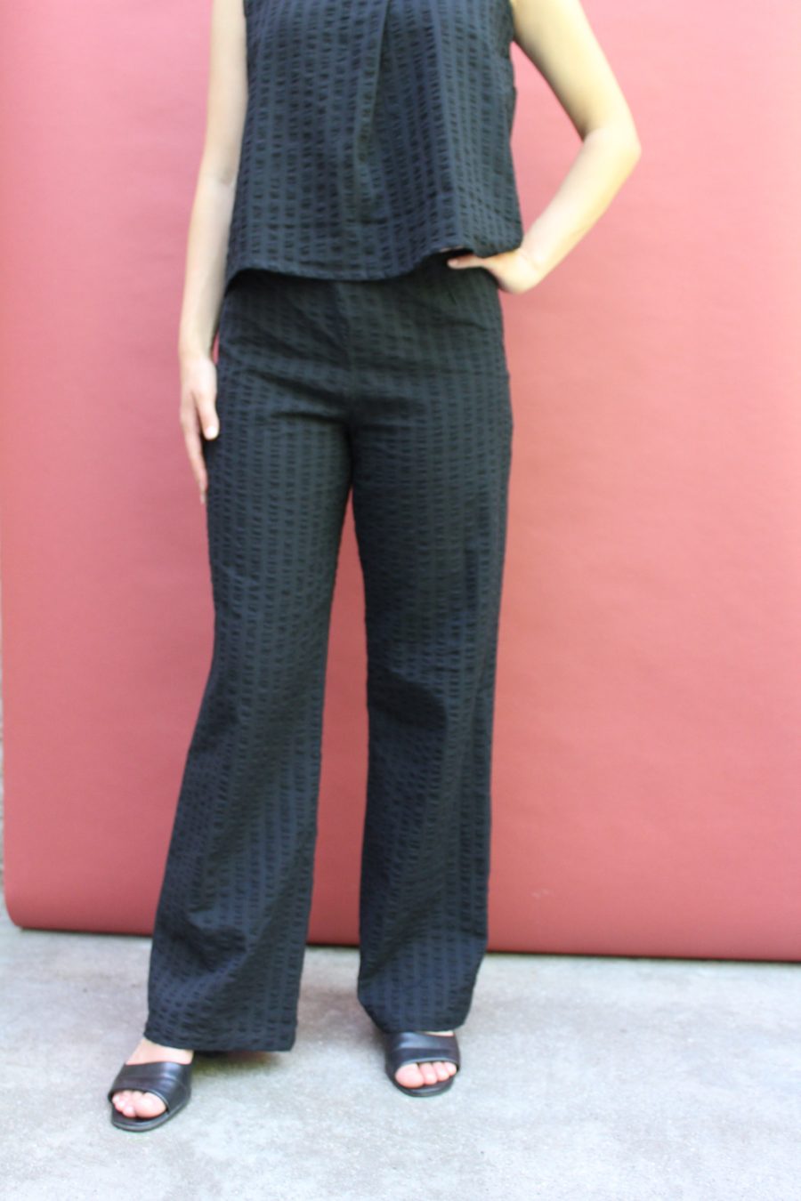 Pantalone Mira in cotone seersucker