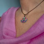 Collana con ciondolo ventaglio Chaman