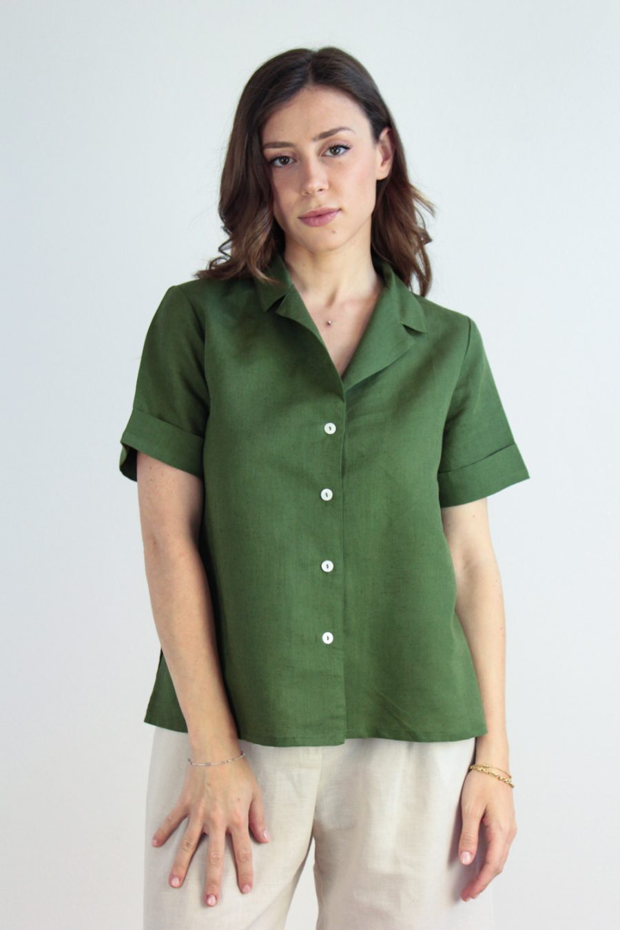 Camicia Damiana in misto lino e cotone
