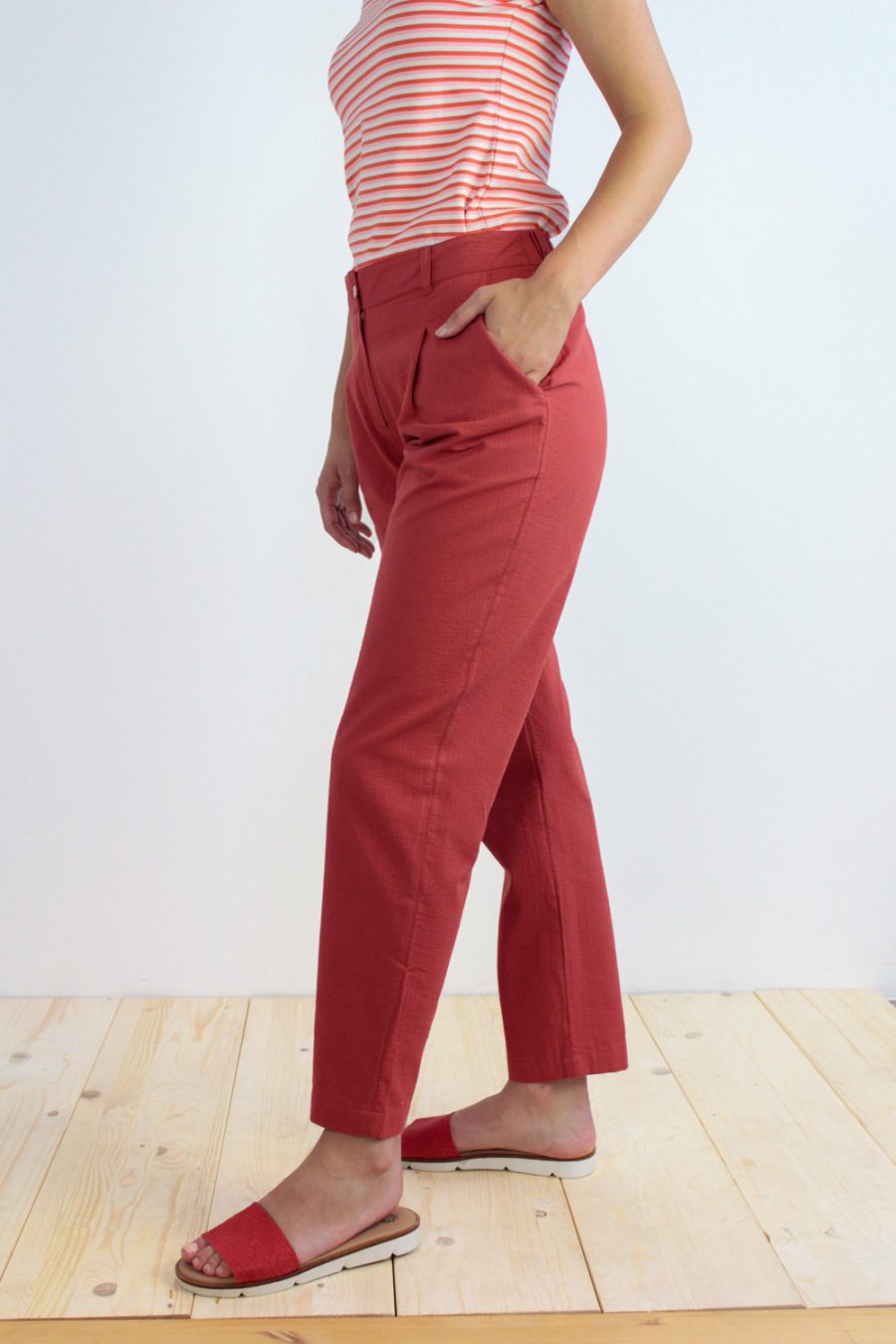 Pantalone Ambretta in cotone seersucker - Image 2