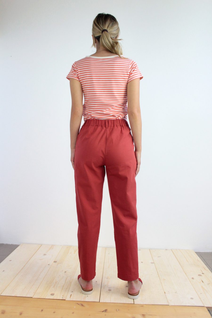 Pantalone Ambretta in cotone seersucker - Image 3