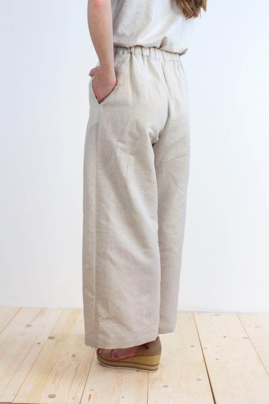 Pantalone Eileen in misto lino e cotone - Image 3