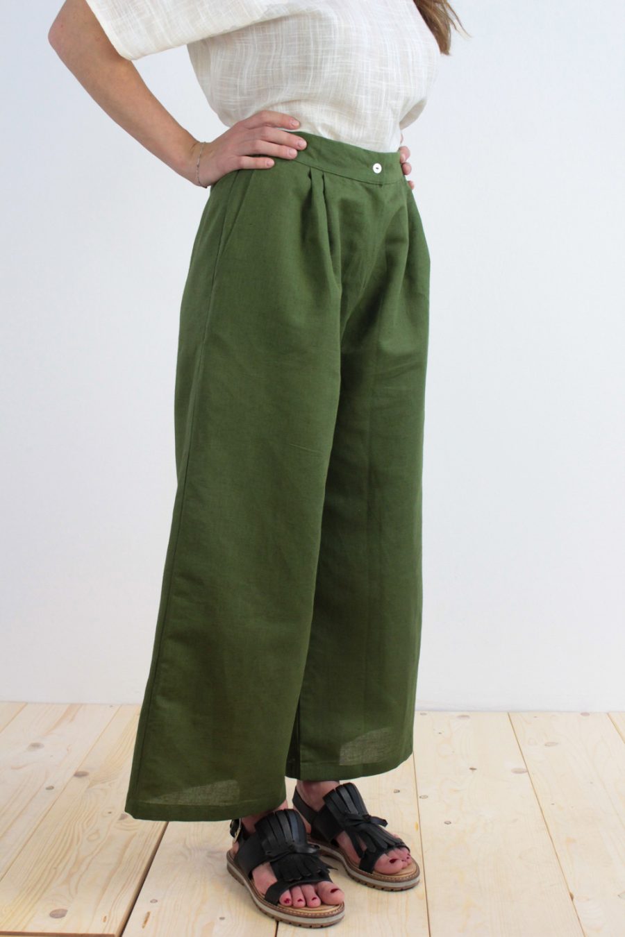 Pantalone Eileen in misto lino e cotone - Image 2