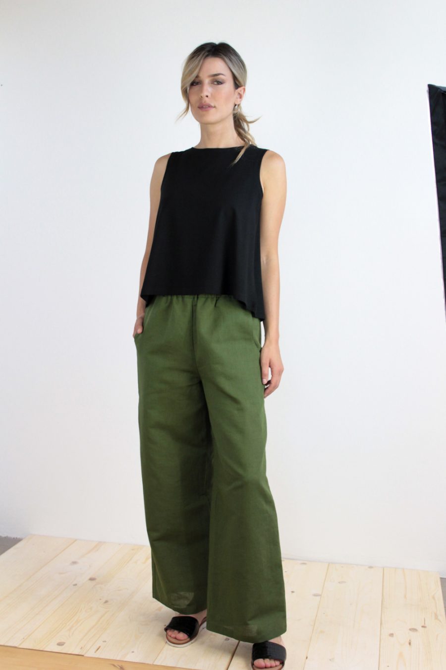Pantalone Galanga in misto lino e cotone - immagine 4