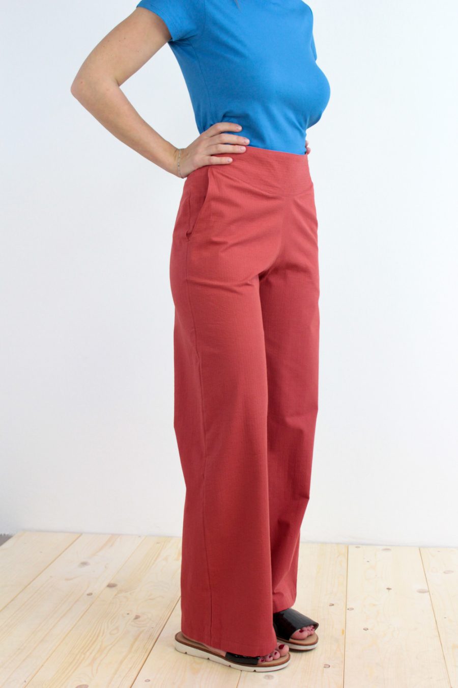 Pantalone Giada in cotone seersucker - Image 2