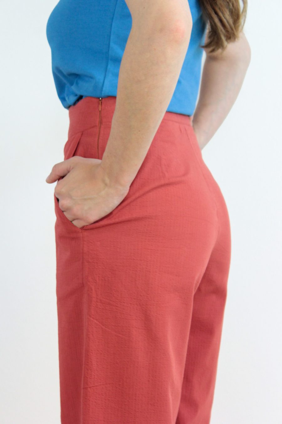 Pantalone Giada in cotone seersucker - Image 4