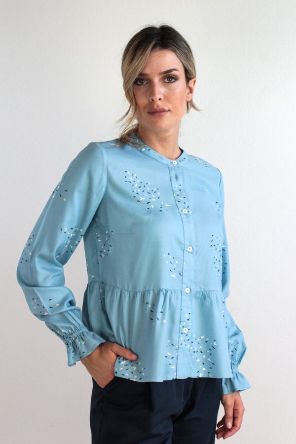 Camicia Cipressina in viscosa stampata