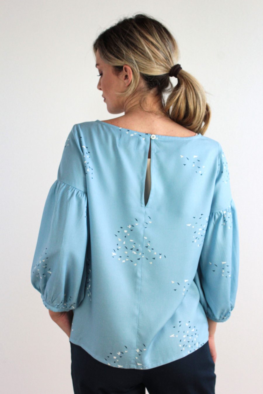 Blusa Forsizia in viscosa stampata - Image 3