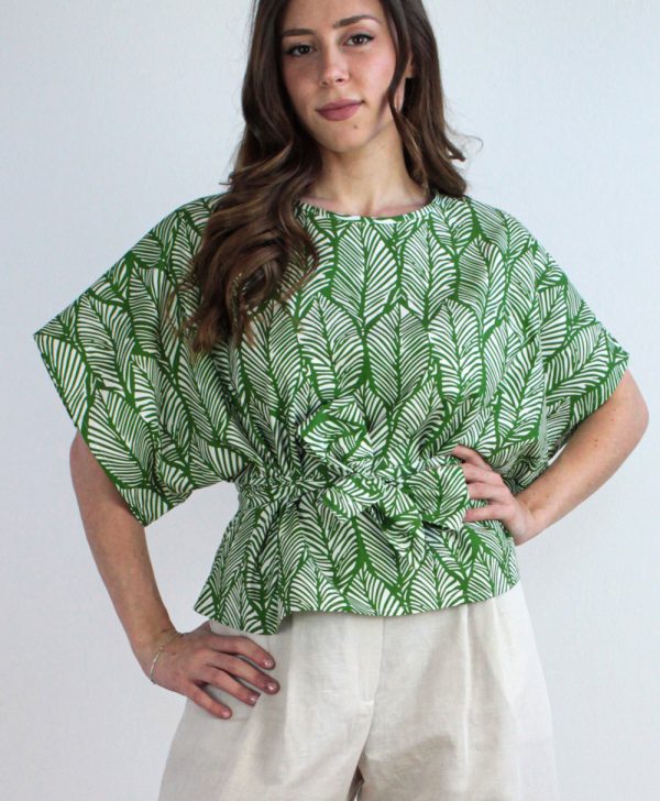 Blusa Gardenia in cotone stampato