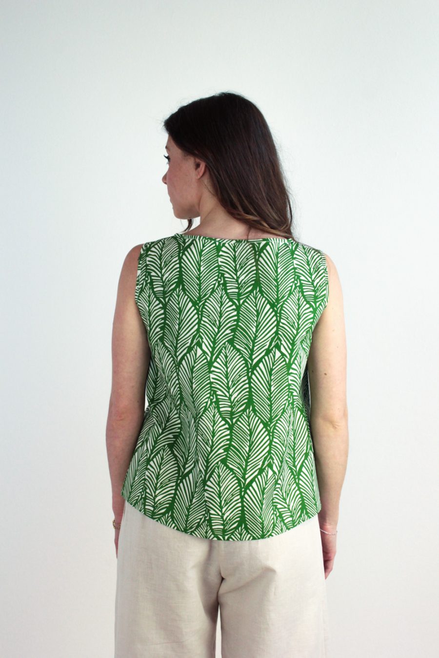Top Wasabi in cotone stampato - immagine 2