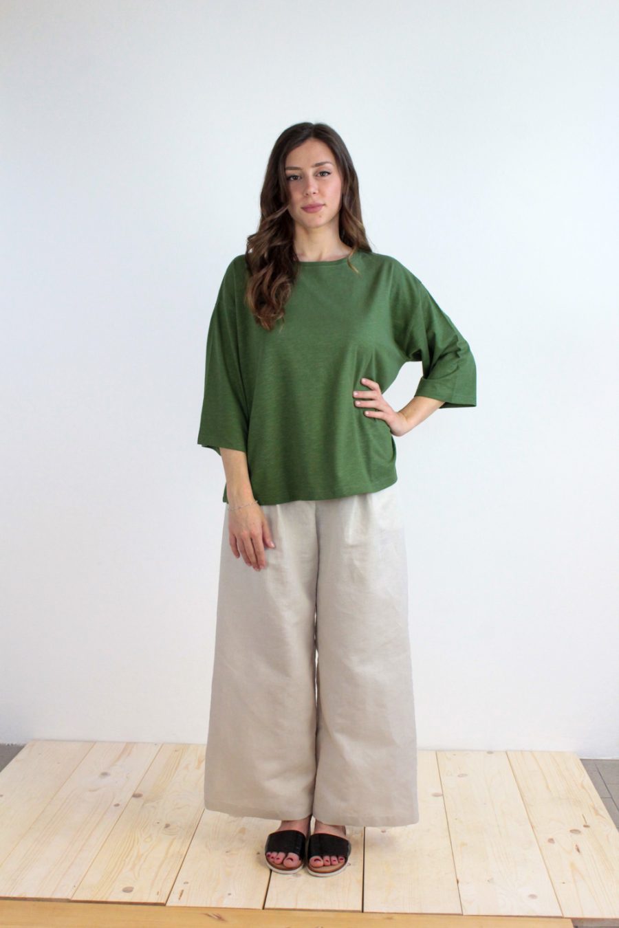 T-shirt Garofano in jersey di cotone biologico