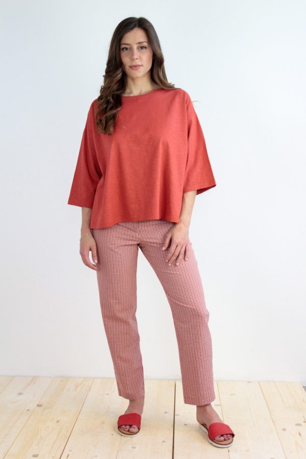 T-shirt Garofano in jersey di cotone biologico