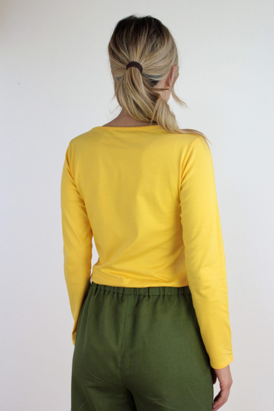 T-shirt Bateau in jersey di cotone biologico stretch - Image 4