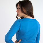 T-shirt Bateau in jersey di cotone biologico stretch - immagine 2