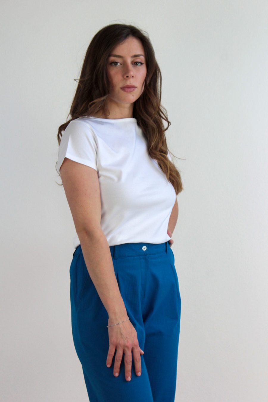 T-shirt Tea in jersey di cotone biologico stretch - Image 2