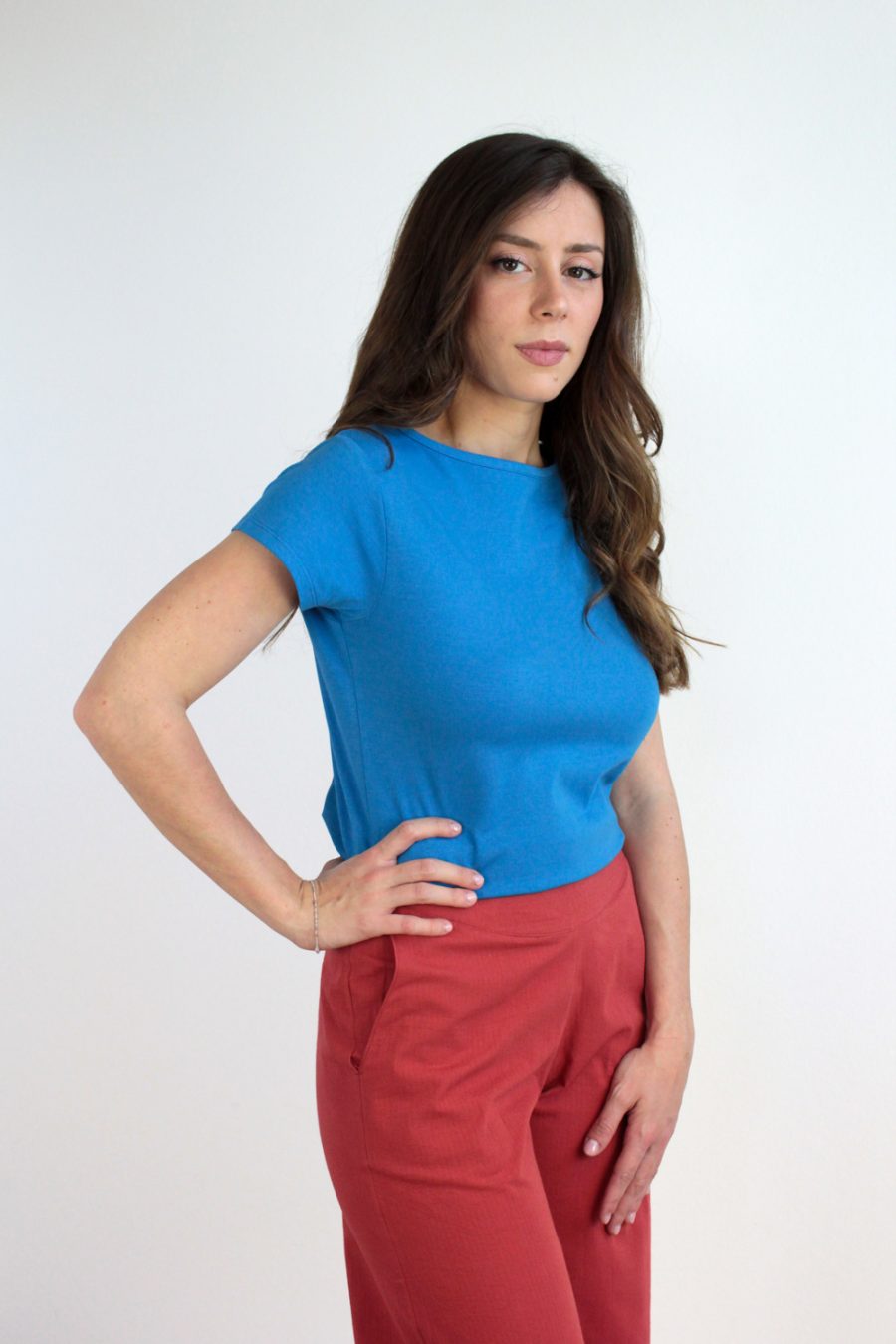 T-shirt Tea in jersey di cotone biologico stretch - Image 2