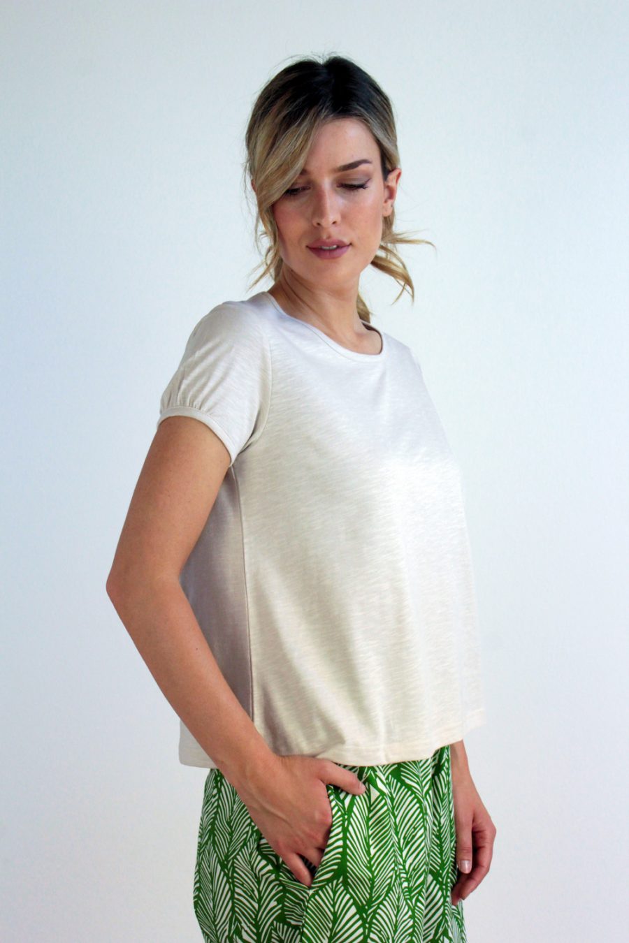 T-shirt Olivo in jersey di cotone biologico - Image 2